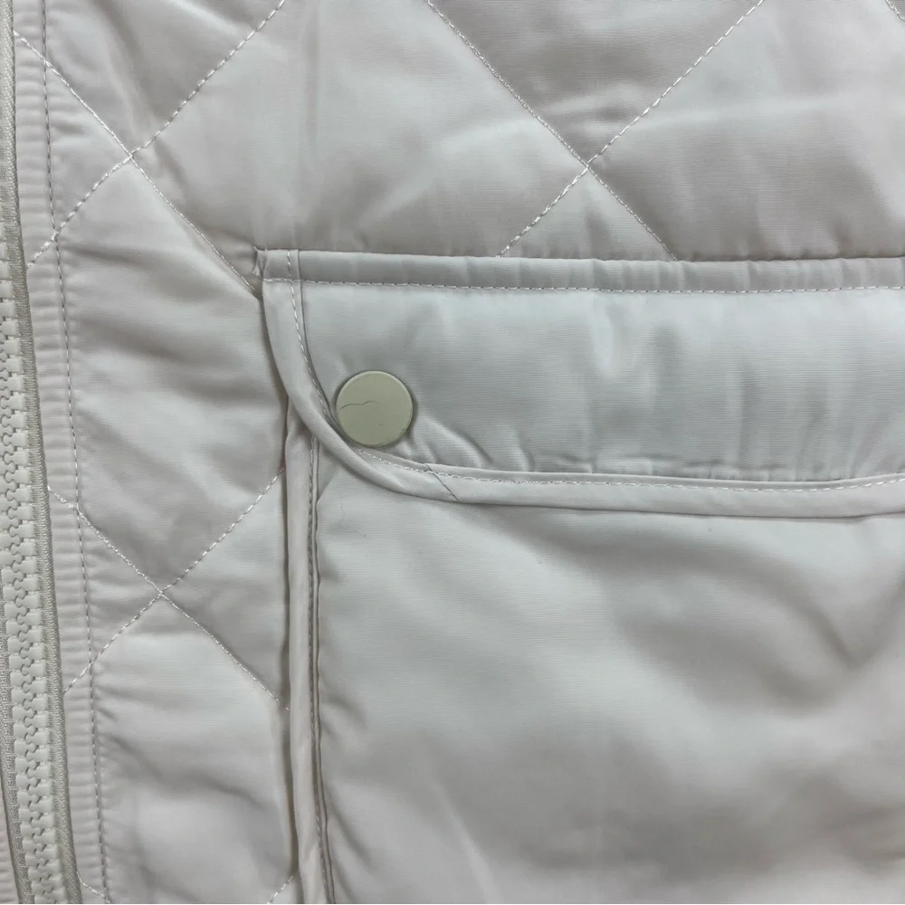 NWT Stoosh White Quilted Puffer Vest Size Medium